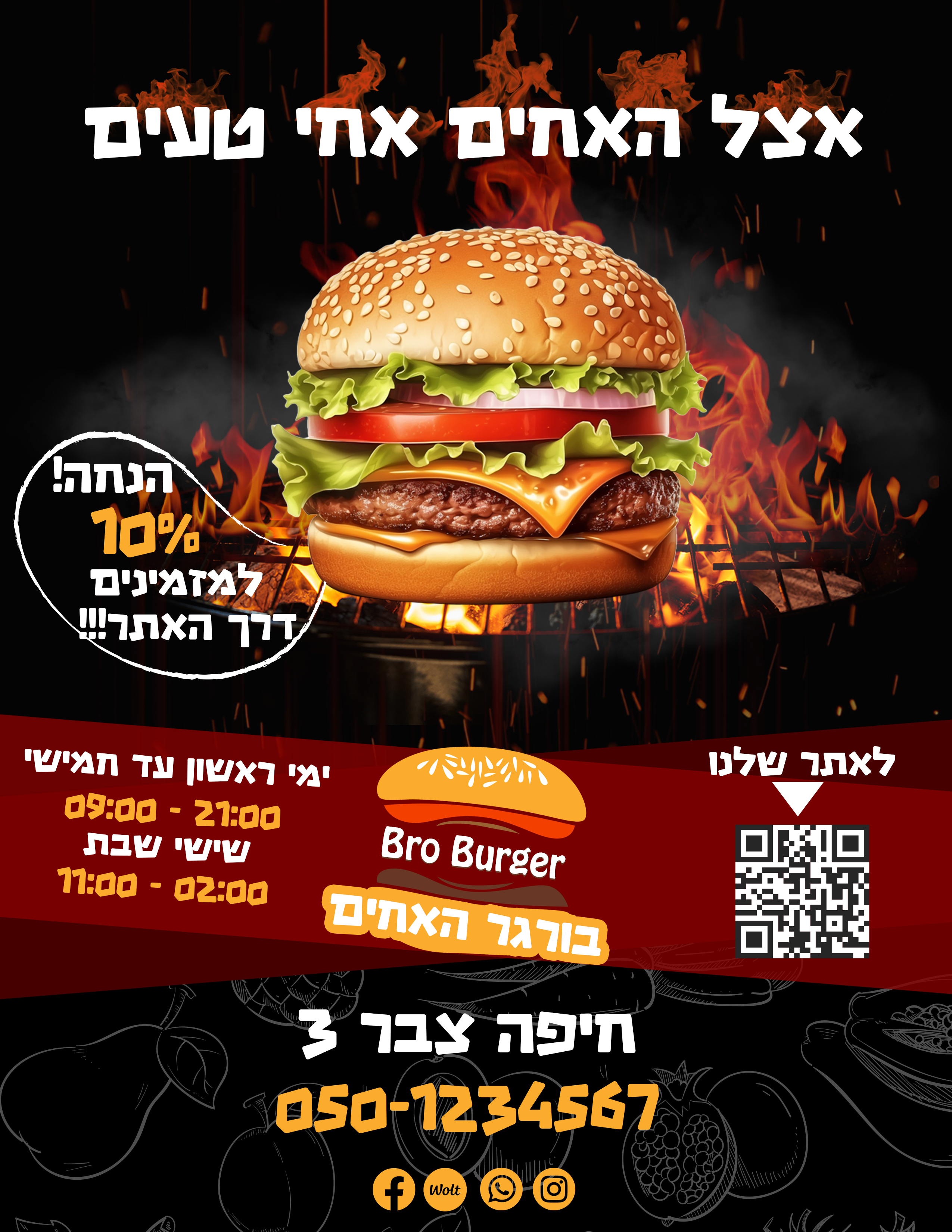 פלייר להמבורגרייה